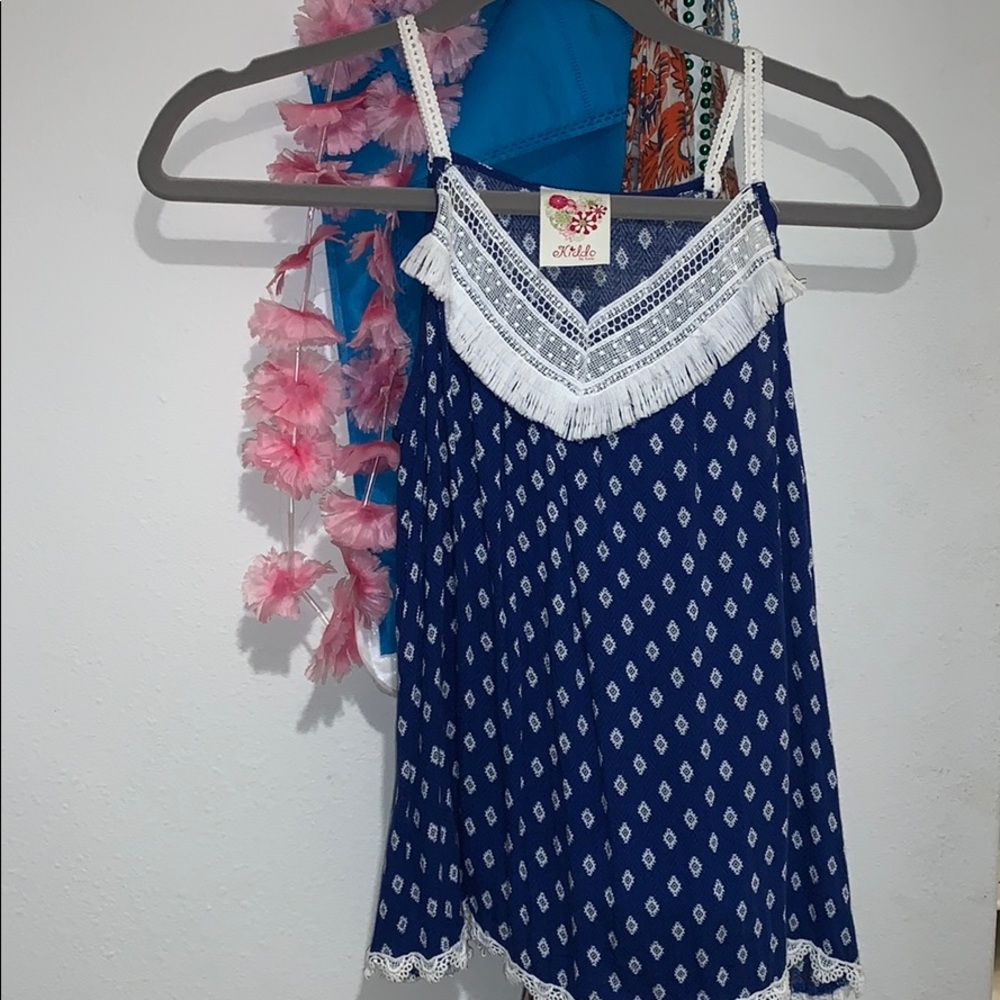 Blue kids tank top